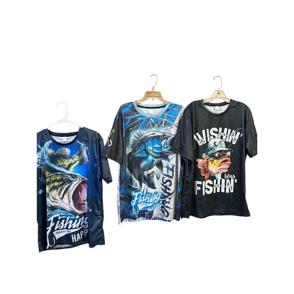 Fishing Men’s Lightweight Tees (3) Sz XL NWOT